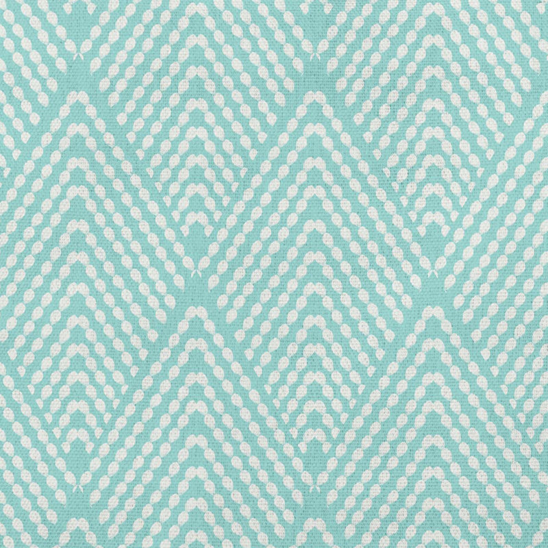 Housse et insert de coussin carré d'extérieur Mangham, H 18 po x l 18 po, Motif ondulé géométrique bleu