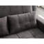 Futon-lit gris foncé avec cadre et rembourrage supplémentaire pour plus de confort