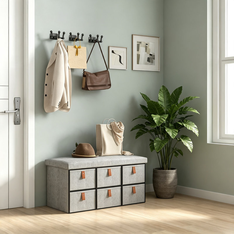 6 Pair Shoe Storage Bench