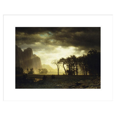 «Passing Storm in Yosemite» par Albert Bierstadt, impression giclée sur cadre