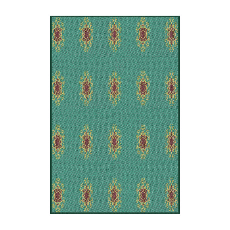 Tapis vert tissé à la machine, Rectangle 5 pi x 8 pi