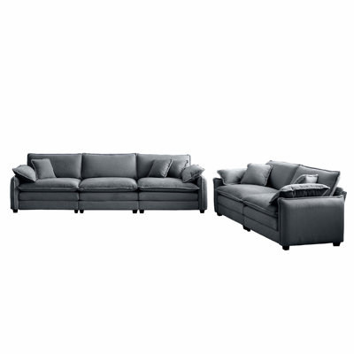 Family Sofa Set Deep Seat Sofa, Warm Sofa For Home Cinema And Living Room, One 2-Seater Sofa And One 3-Seater Sofa Corduroy