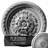Endurathane Palmetto Ceiling Medallion, 11 1/2"OD x 1"P, Hand-Painted Platinum Finish-27780905