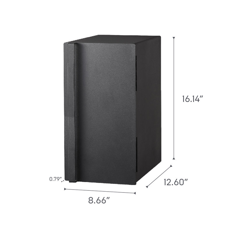 Yamazaki Black Steel Modern Bread Box