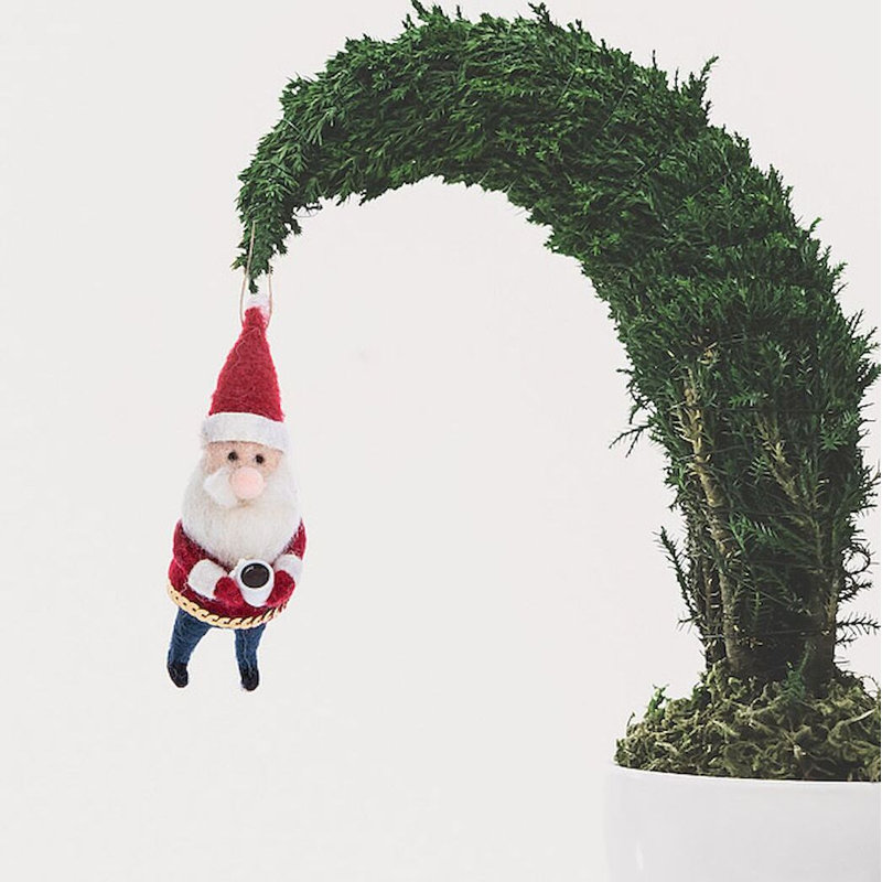 Ornement suspendu Père Noël avec une tasse