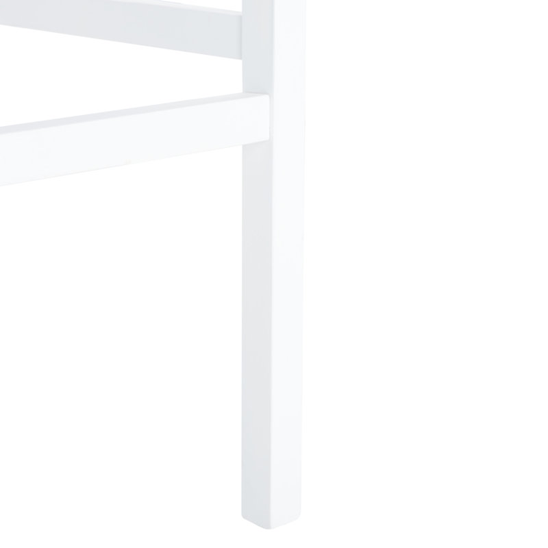 Tabouret de bar et de comptoir McCarthy Cane, Blanc / Naturel, Tabouret de bar (siège d'une hauteur de 31,5 po)