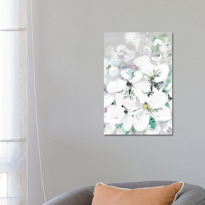 White Orchids 1 Piece Wrapped Canvas Painting, 66.04 cm H x 45.72 cm W x 3.175 cm D