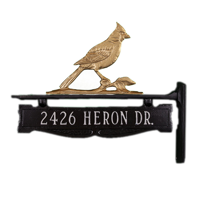1-Line Address Post, Yes, Gold Bronze