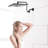 12 Inch Shower Head With Adjustable Arm In Stainless Steel - Black Matte 12" Extension Relaxing Bath Experience