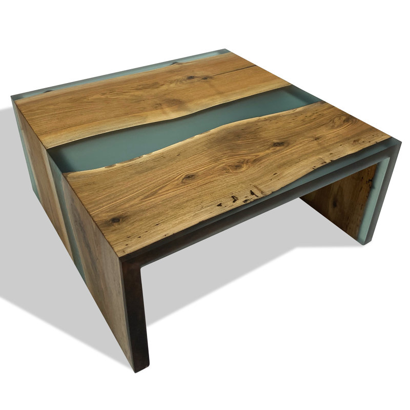 Coffee Table, 13.7" H x 47.2" L x 47.2" W, White