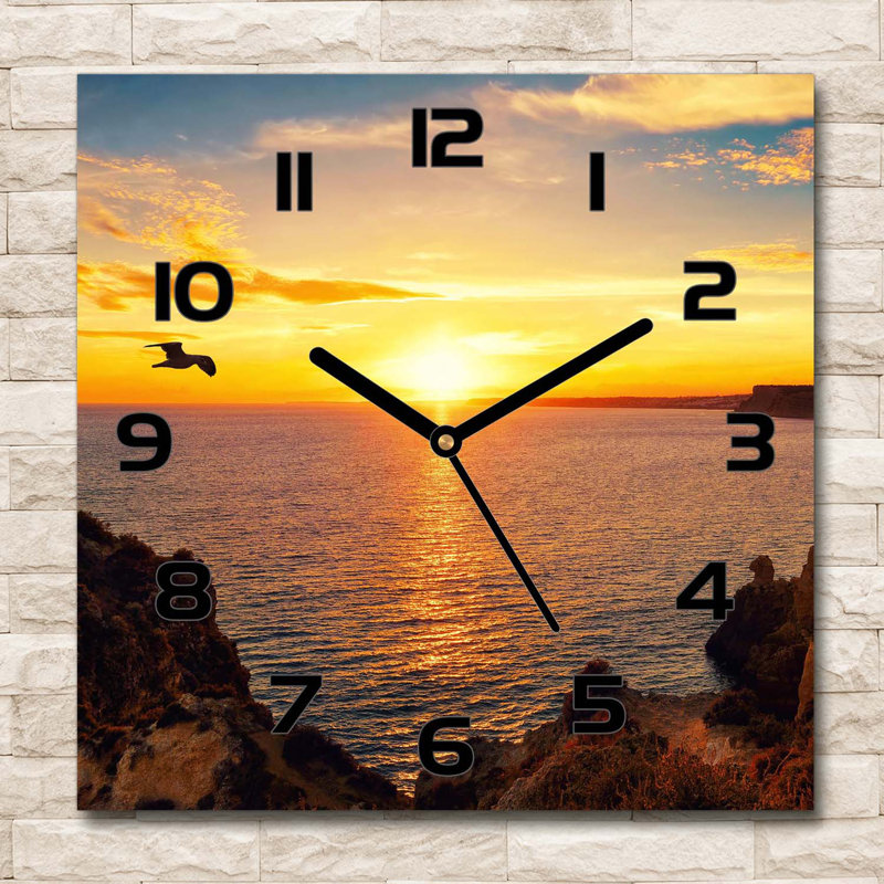 Ilam Glass Wall Clock, Black