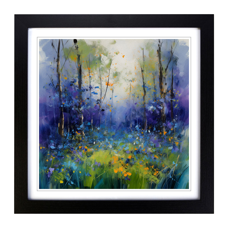 Single Picture Frame Print on Wood, Black