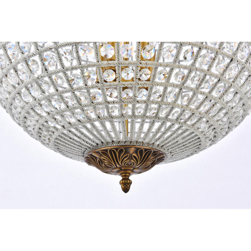 Rola Crystal 5-Light Chandelier, Or français, 5 lumières