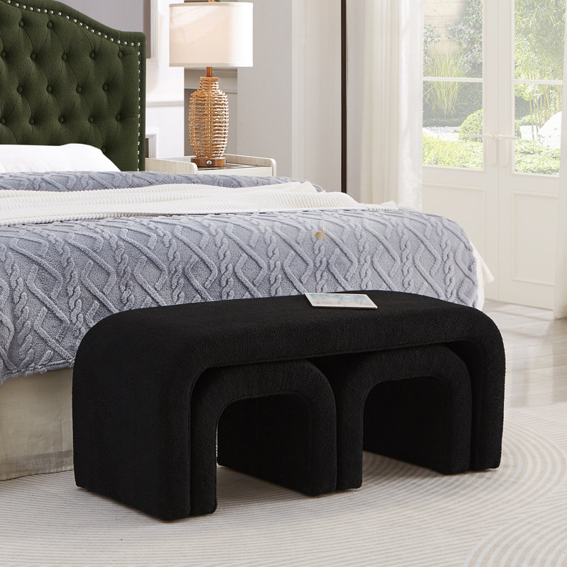Ensemble de 3 banquettes Modern, Noir