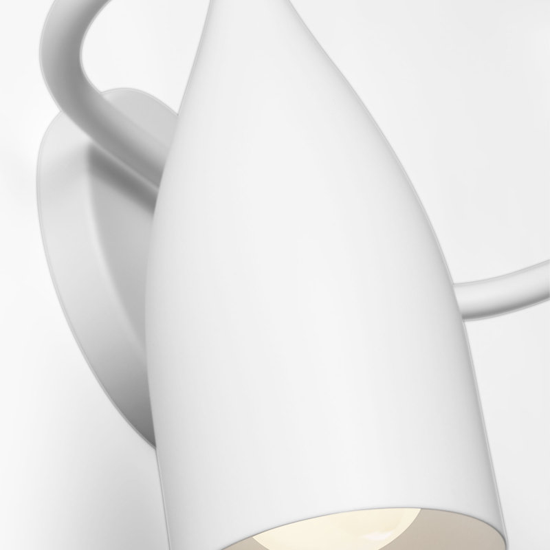 Petit meuble-lavabo Maya de Génération Éclairage , 10.125" H x 14.75" W x 6.5" D, Deux lumières, Blanc mat