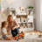 46.8"W Kids Bookshelf with 3 Storage Cubbies, Toy Organizer with Storage Shelves, for Playroom, School-859799894