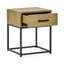 Light Oak Effect 1 Drawer Bedside Table