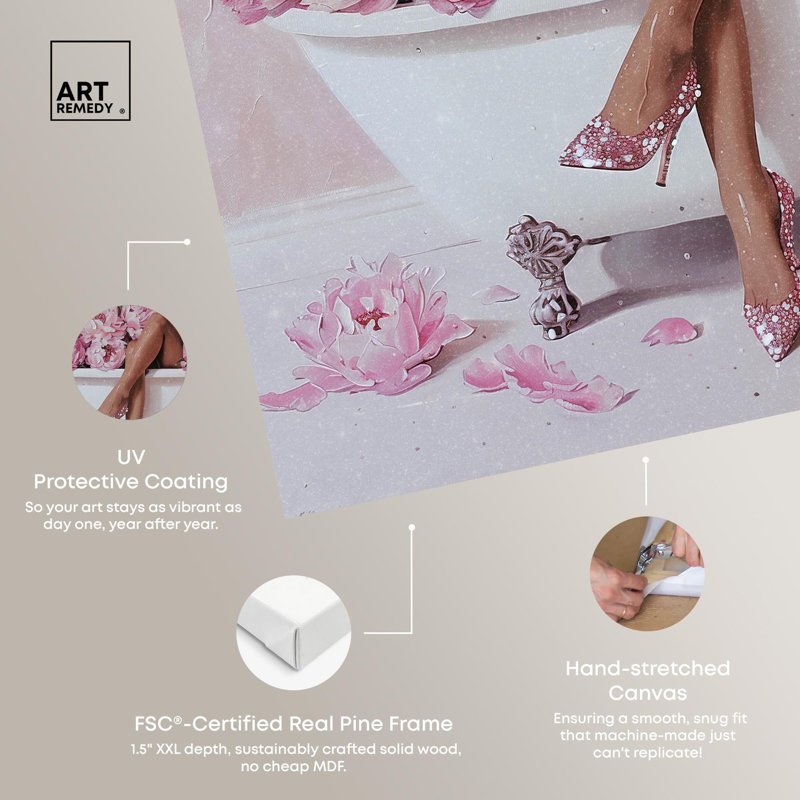 «Bathaign Flower Bomb Canvas Glam Art» par , Toile tendue, H 16 po x l 16 po
