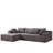 Boneless Modern Upholstered Sectional Sofa With 6 Pillows, No assembly required-2145291324-2145291326-2134752906