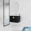 Meuble-lavabo moderne - 28 po, lavabo mural en châtaignier noir avec beaucoup d'espace de rangement-1348164150-1348164144