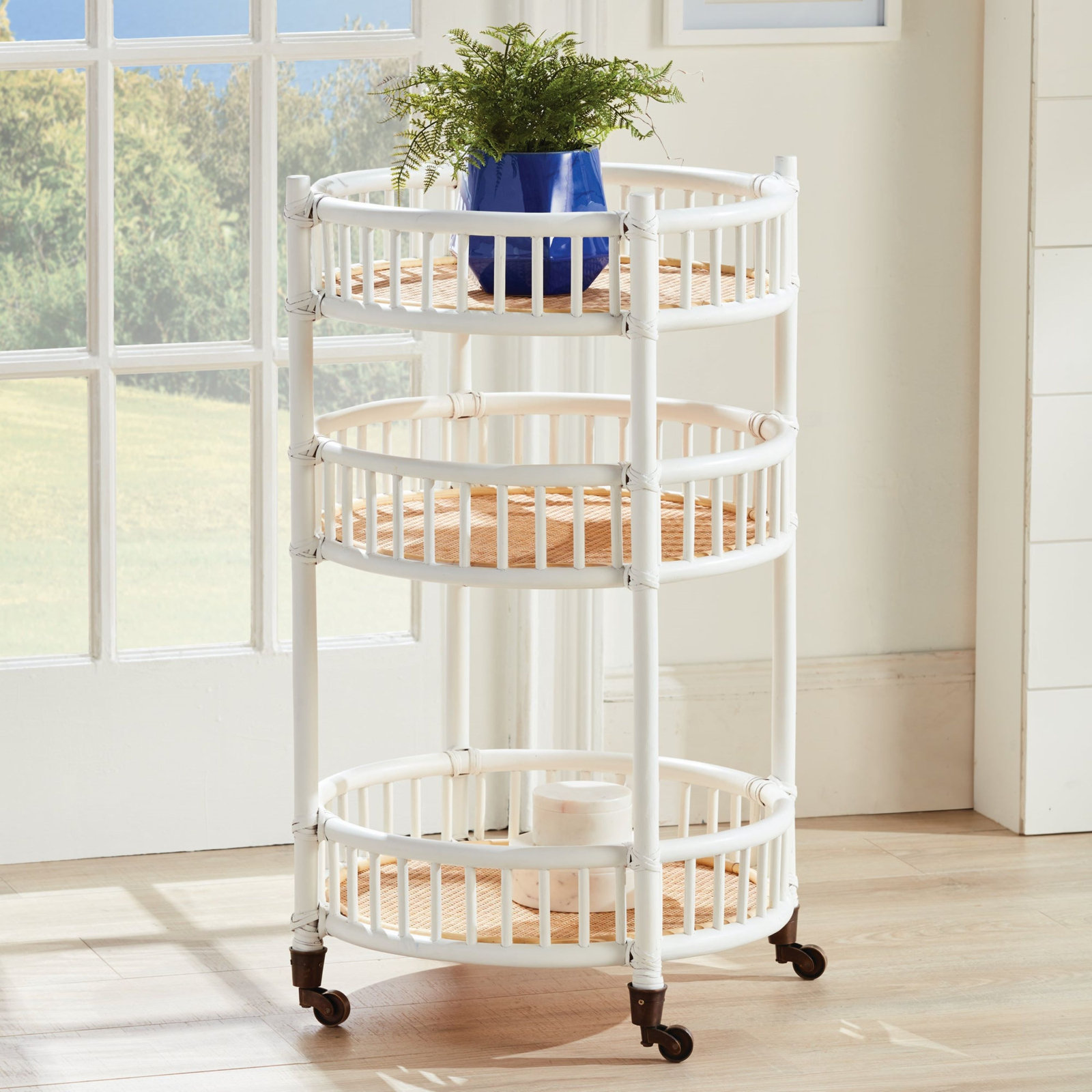 Benedict Bar Cart, White