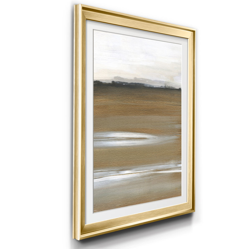 " Field II ", 18.5" H x 24.5" W x 1.5" D, Gold
