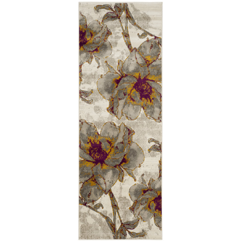 Daphne Performance Floral Rug, Runner 2'4" x 11'