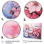 Ensemble de 4 décorations murales roses en forme de cerisier-1532872789