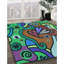 Tapis abstrait bleu-155048260