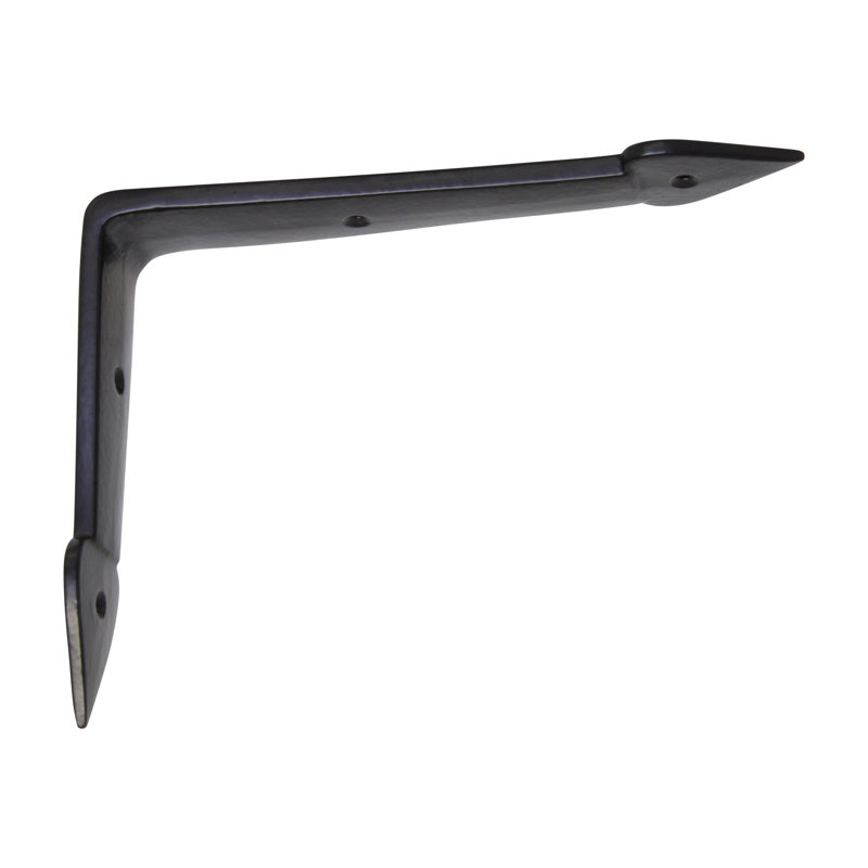 Équerre de tablette en fer, Noir