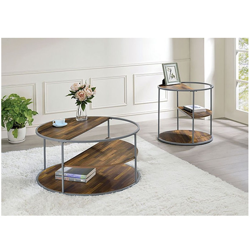 Ensemble de tables basses 2 pièces Amelianna, Gris