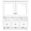 Armoire à pharmacie murale avec 3 tiroirs, crochets et miroirs pour le rangement de la salle de bain, 24 po, style moderne, meuble-lavabo en bois massif peint avec 41 rangements, finition noire-856619875