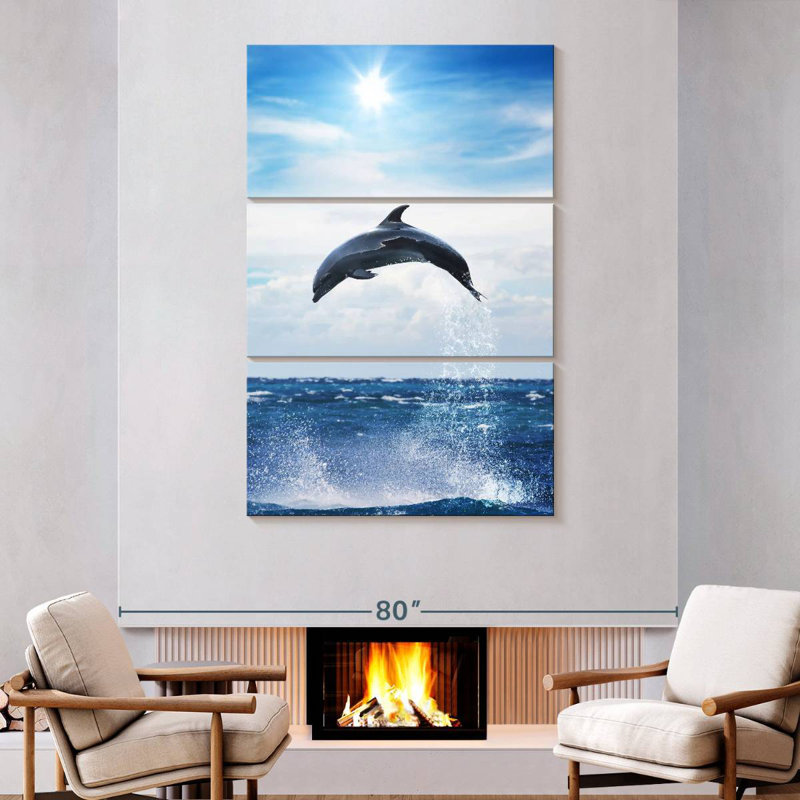 Brampt Flying Dolphin, 74" H x 48" W