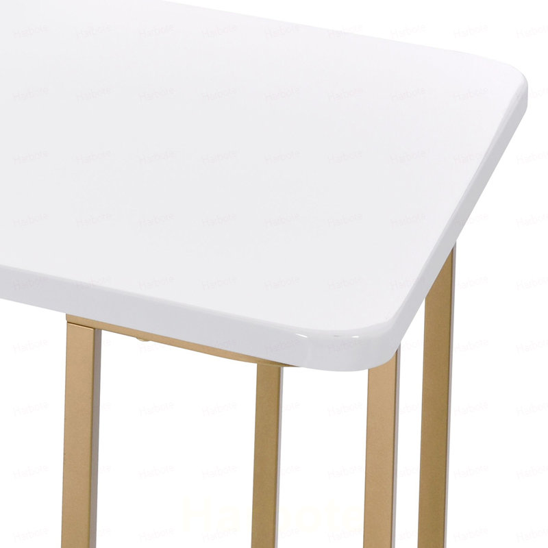 Bureau Estie fini blanc et doré