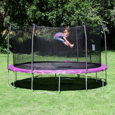 15' Round Trampoline with Safety Enclosure -  Skywalker Trampolines, SWTC15P