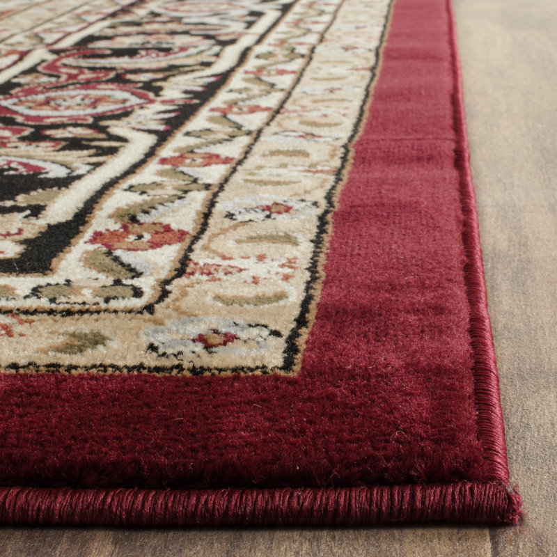 Tapis oriental ivoire / rouge Klose, Carré 5 pi 3 po, Red