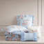 Ensemble d'édredon très grand en microfibre bleu 5 pièces Elena-134366759-134366761