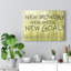 New Monday New Goal - Wrapped Canvas Print