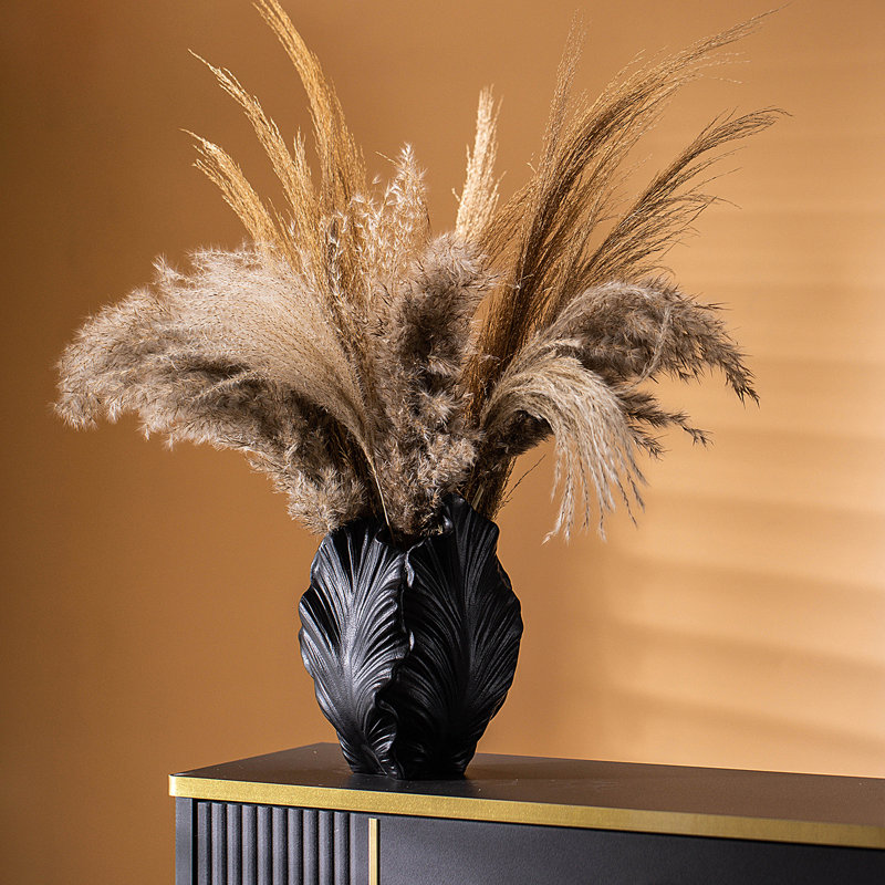 Ceramic Flower Vases For Decor, Black