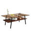 Table basse et tables de bout, ensemble de 3, table en verre trempé avec panneau de fibres à densité moyenne, tables modernes pour le salon-115022674