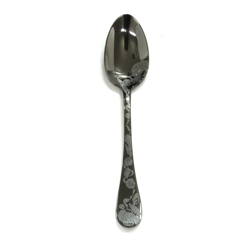 Venere Stainless Steel Dessert Spoon, Oro-nero