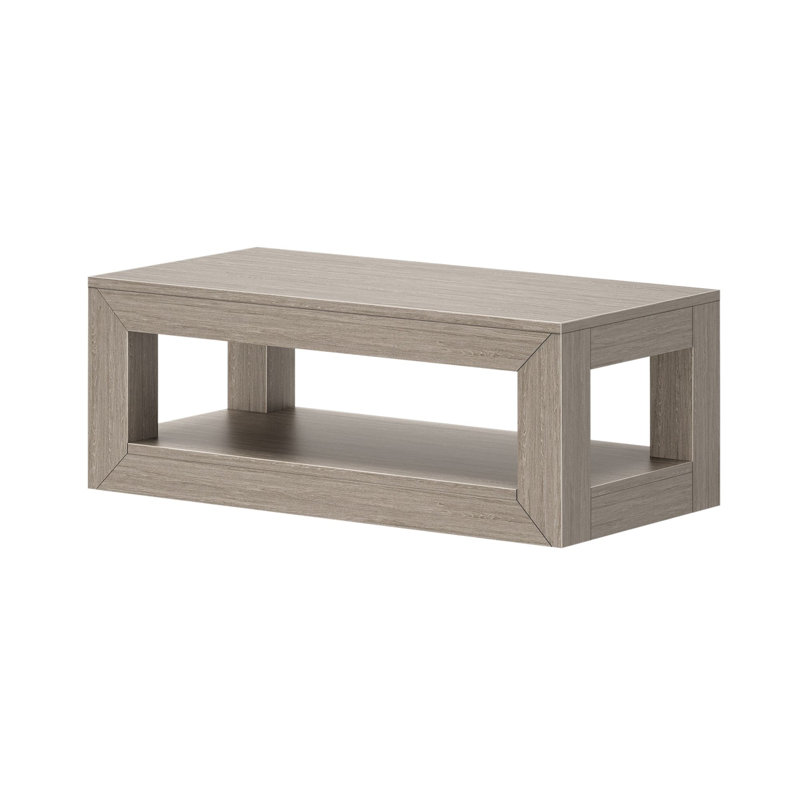 Table basse Casmey, Coquillage brossé, 15"H x 40.25"W x 20.5"D 