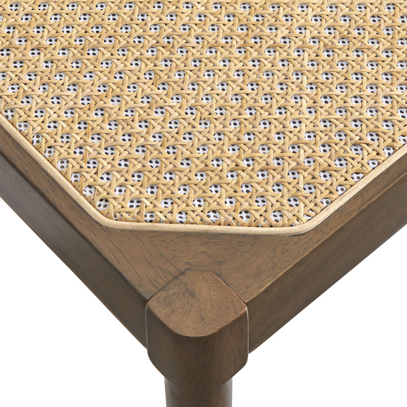 Banc avec siège canne Newington, Noyer, naturel