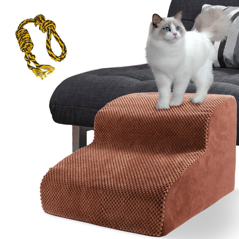 Fond antidérapant Brenza, escalier lavable amovible, rampe de canapé pour animaux portable haute densité