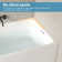47" x 27.6" Standard Rectangular Freestanding Soaking Acrylic Small Bathtub with Integrated Seat for Small Space