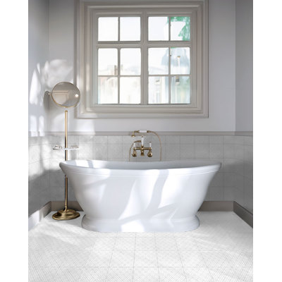 Republique 7.5-in. Encaustic /Patterned Square Matte/Satin Porcelain Floor & Wall Tile