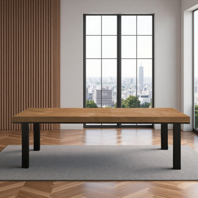 Modern Solid Wood Rectangular Conference Table by Latitude Run