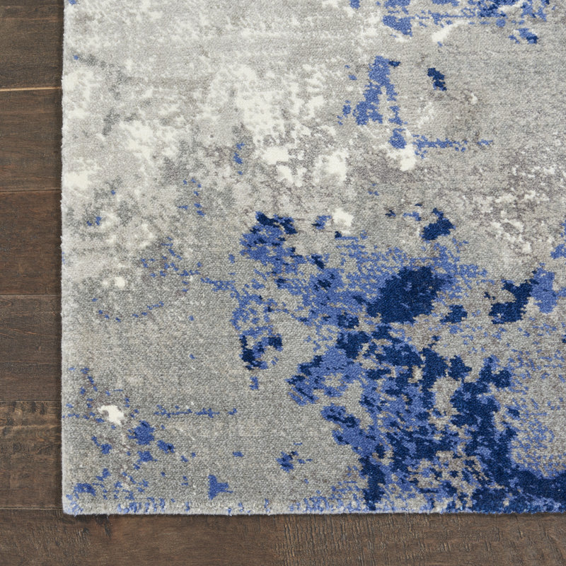 Haseltine Viscose Abstract Indoor Rug, Rectangle 2'3" x 3'