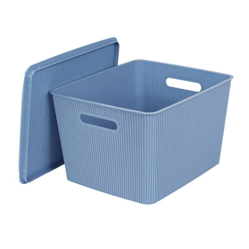 GLAD Storage Bin with Lid, Pack of 4, Blue, 18.8 qt