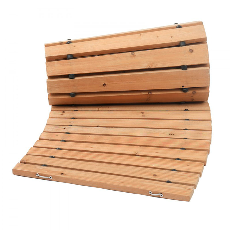 Wooden Garden Pathway Roll Out Garden Walkway, 1.5cm H x 215.9cm W x 43.2cm D